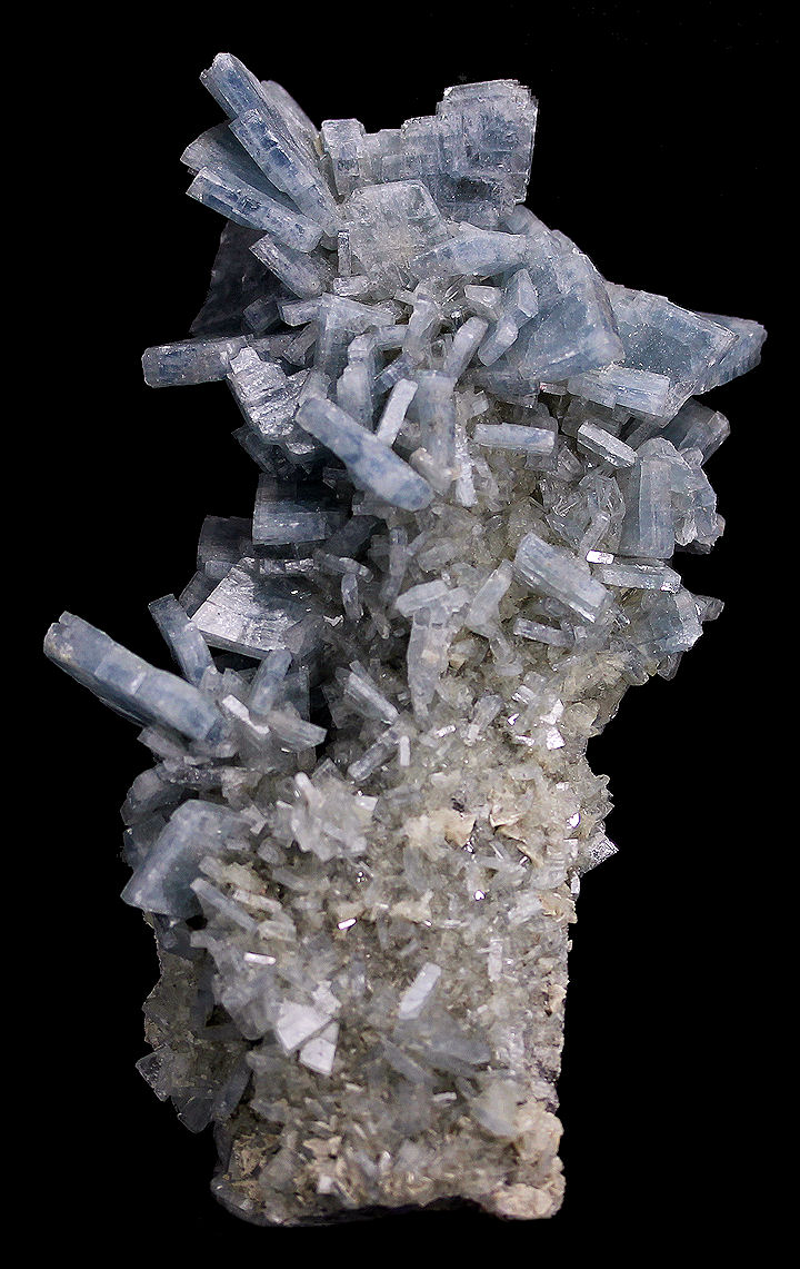 Blue Barite Crystals with Dolomite on Matrix