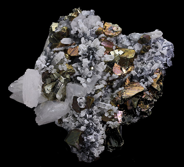 Calcite & Chalcopyrite with Quartz