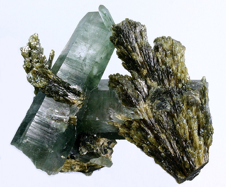 Green Quartz with Epidote